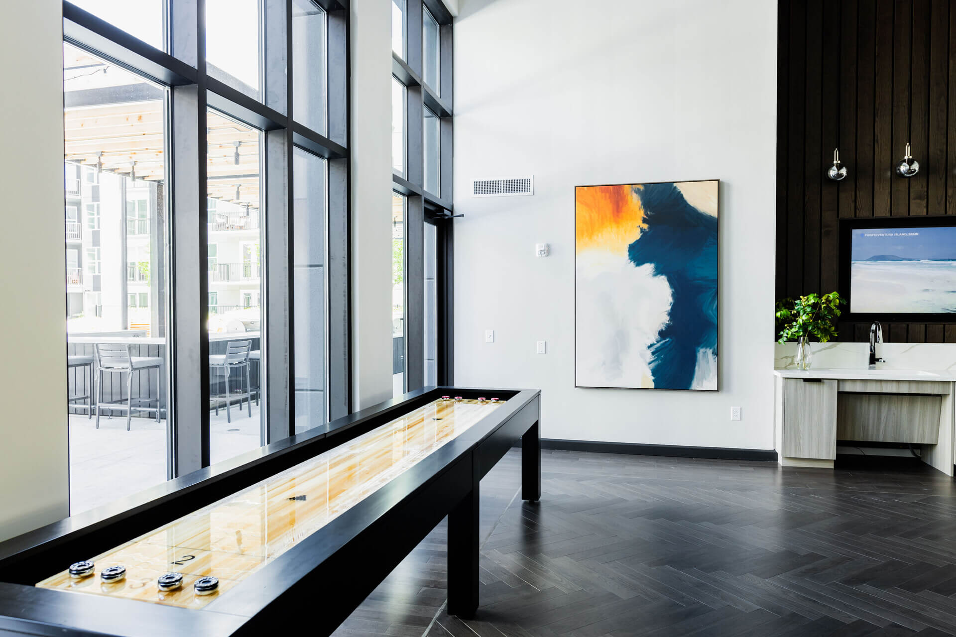 Spacious Lounge Area With Billiards
