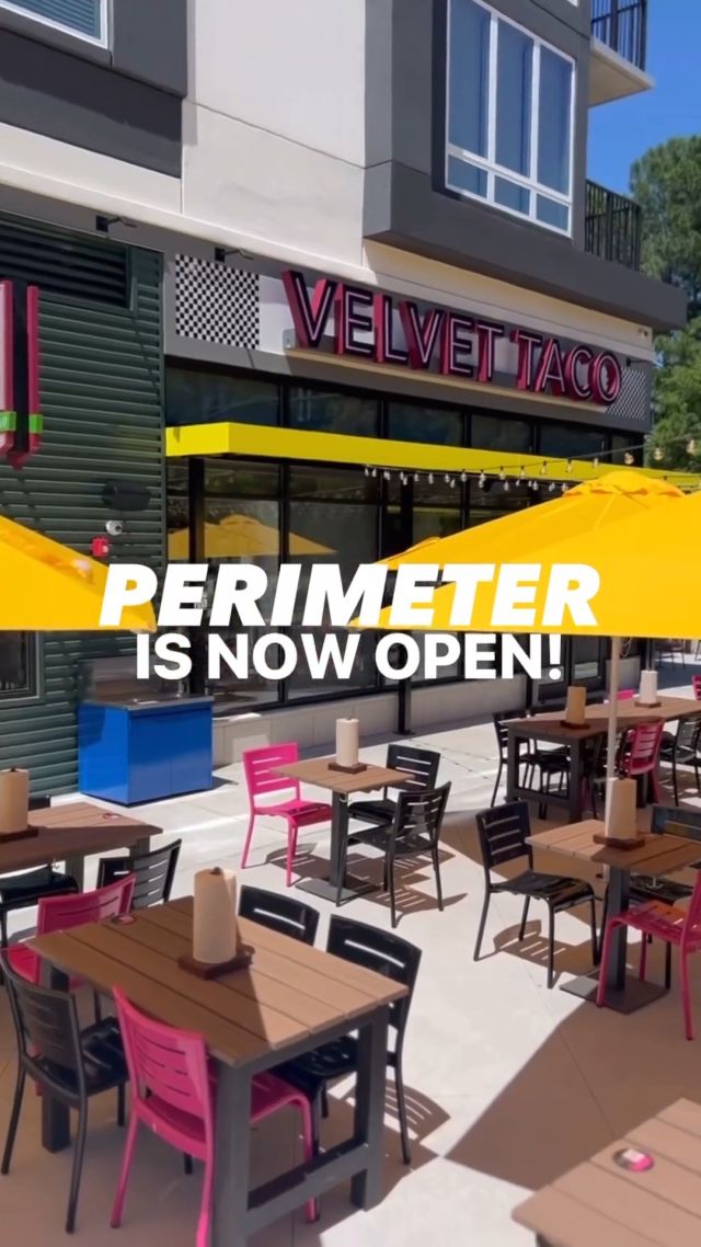 Velvet Taco, one of the exciting eateries available at High Street, is now officially open! Stop by this iconic spot in Atlanta's Perimeter to get your fix of globally inspired tacos. 🌮
.
.
📸: @velvettaco #repost